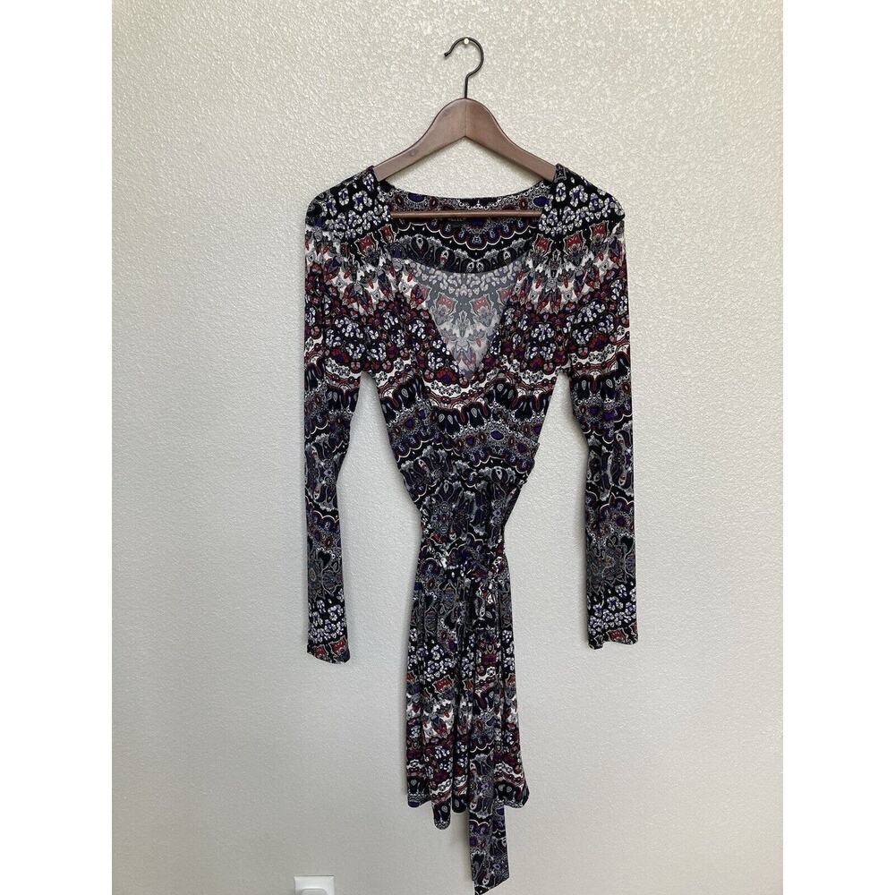 Nicole Miller Elegant Long Sleeve Dress in Multicolor